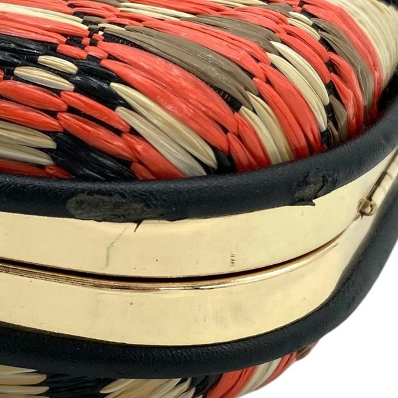 Antik Kraft Southwestern Wicker Woven Box Chain Clutch Purse